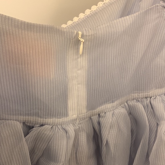 SELKIE Puff dress new with tags baby blue pinstripe free people xs - Picture 9 of 10